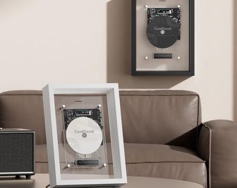 Transparent CD Player Frame, Visible Mechanics, Bluetooth Audio, Modern Music Room Decor