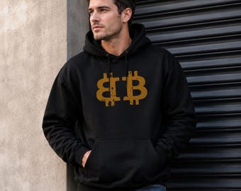 Bitcoin Hoodie, Krypto-Investor Geschenk, BTC Sweatshirt, Krypto-Währung Bekleidung, Blockkette Hoodie, Unisex Streetwear