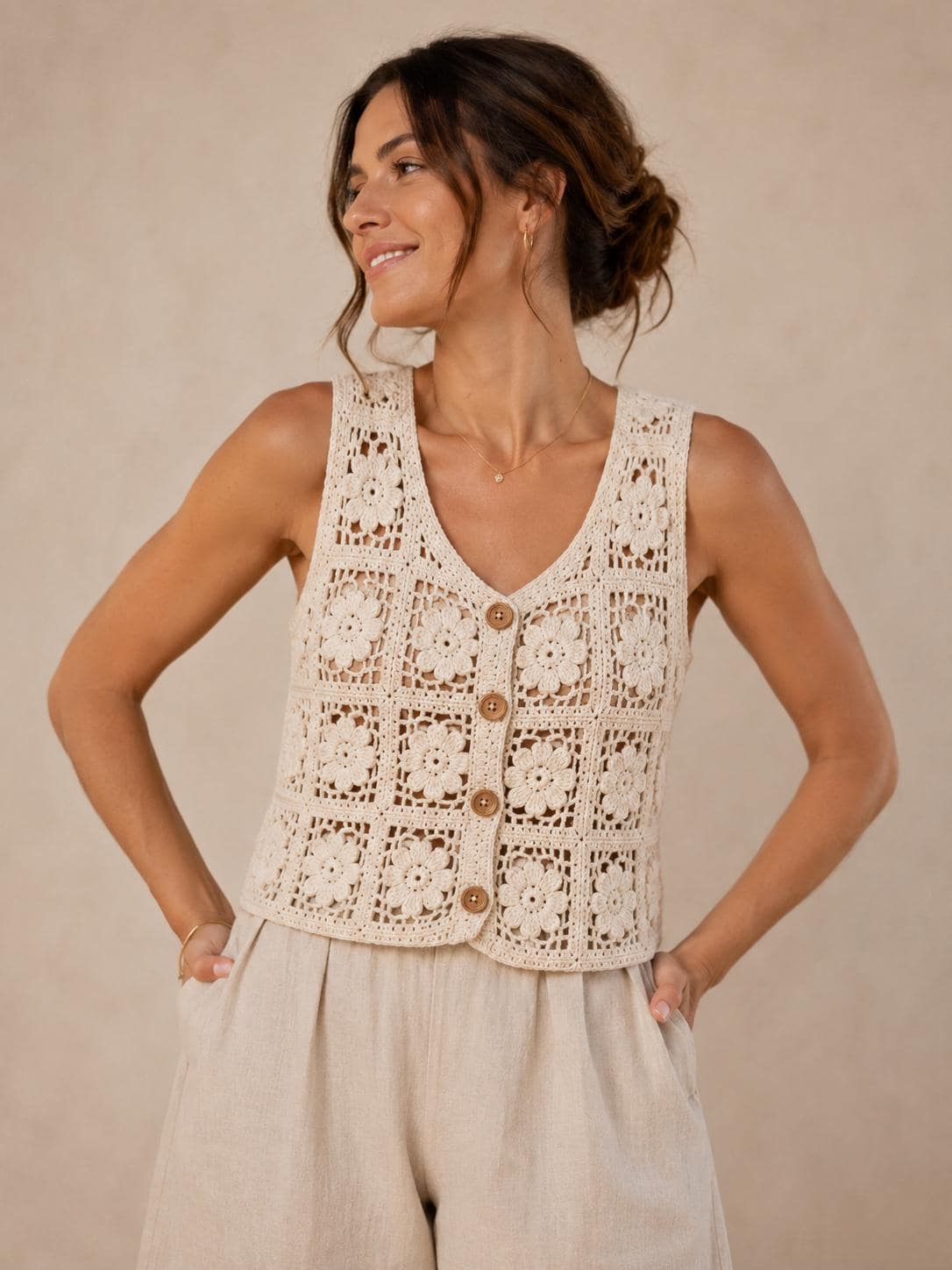 39 Granny Square Vest Crochet Patterns for Retro Layers, Boho Vests, and Handmade Gifts 33 Floral Granny Square Crochet Vest