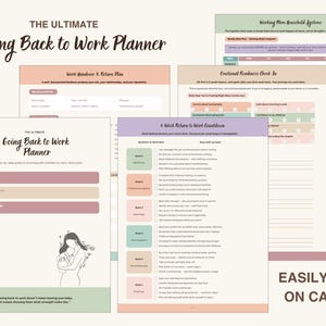New Mom Return to Work Planner, Postpartum, Working Mom, Maternity Leave (PDF Download)
