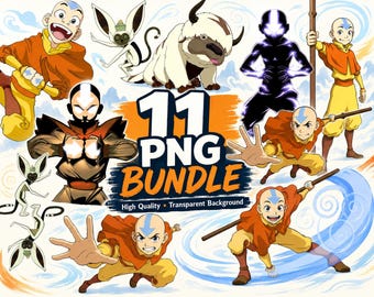 Air Bender PNG Bundle, Avatar Clipart, Shirt Design, Sticker Art (Digital Download)