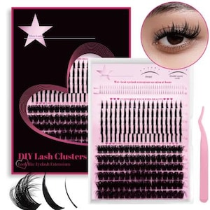 DIY Lash Clusters: Look-like Eyelash Extensions for Home Use. Vivas Lashes "STARLIGHT" Wet Cluster Set