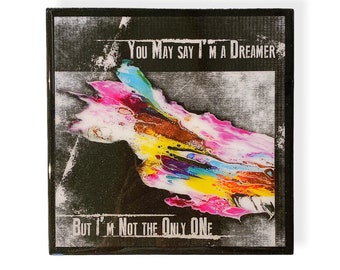 Dreamer, 8x8 Wood Art Sign, Inspirational, Mantra, Modern Art
