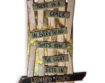 Reclaimed wood wall art sculpture. 3d wall hanging. Spiritual quote art. Wood burned and finished in a crystal clear resin.