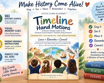 Timeline Hand Motions Parent Guide | 161 History Events (PDF Download)