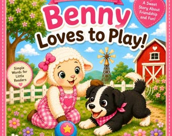 Benny the Sheepdog Early Reader Book | Farm Adventure, SATPIN Phonics (Digital PDF)