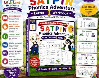 SATPIN Phonics Workbook | Letter I Reading Practice (Ages 4-6) (Digital Download)