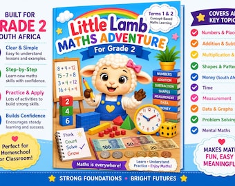 Little Lamb Academy Grade 2 Maths Workbook | South African Homeschool Activities (PDF)