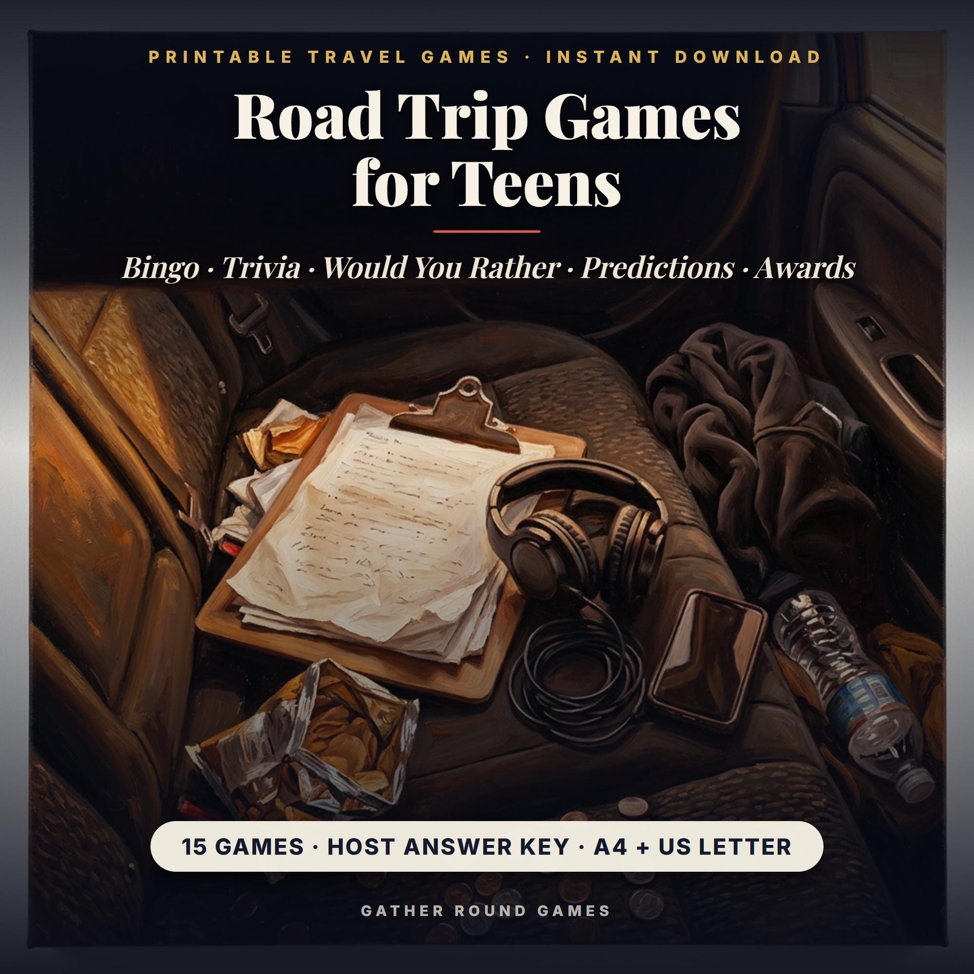 Road Trip Games for Teens Printable