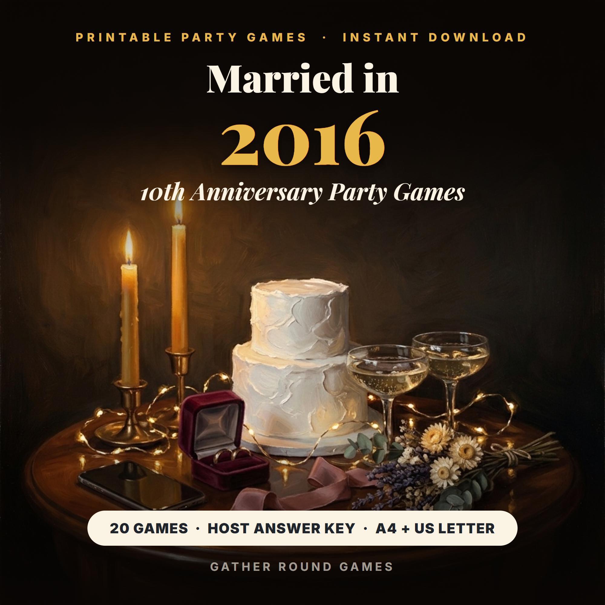 10th Anniversary Party Games