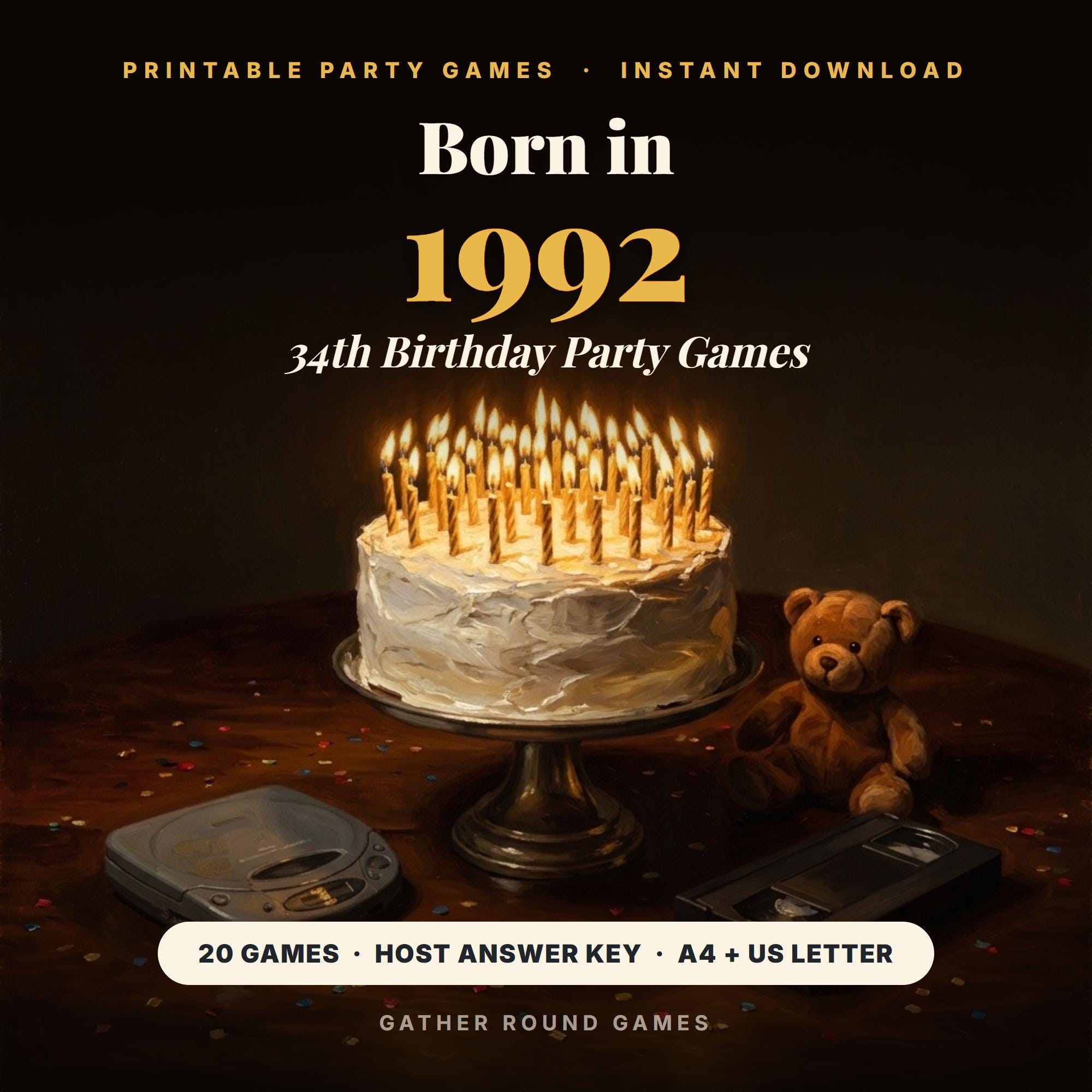 34th Birthday Party Games