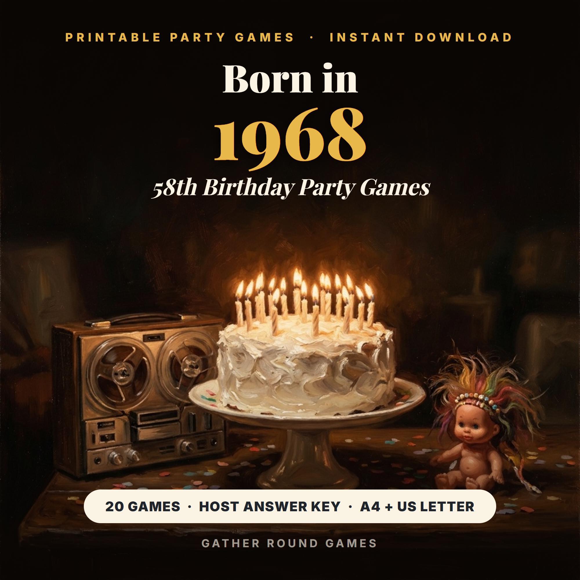 58th Birthday Party Games