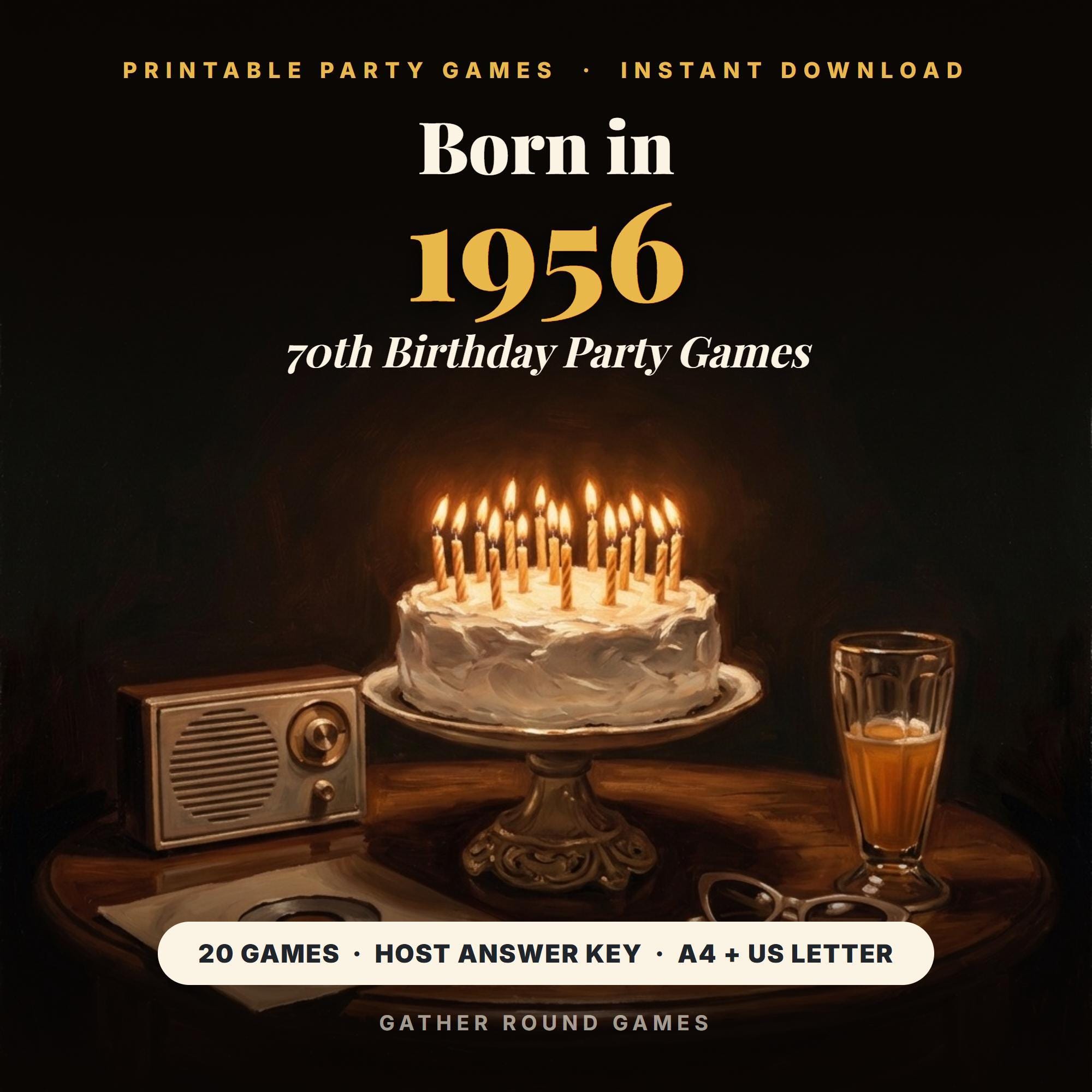 1956 Birthday Trivia Games
