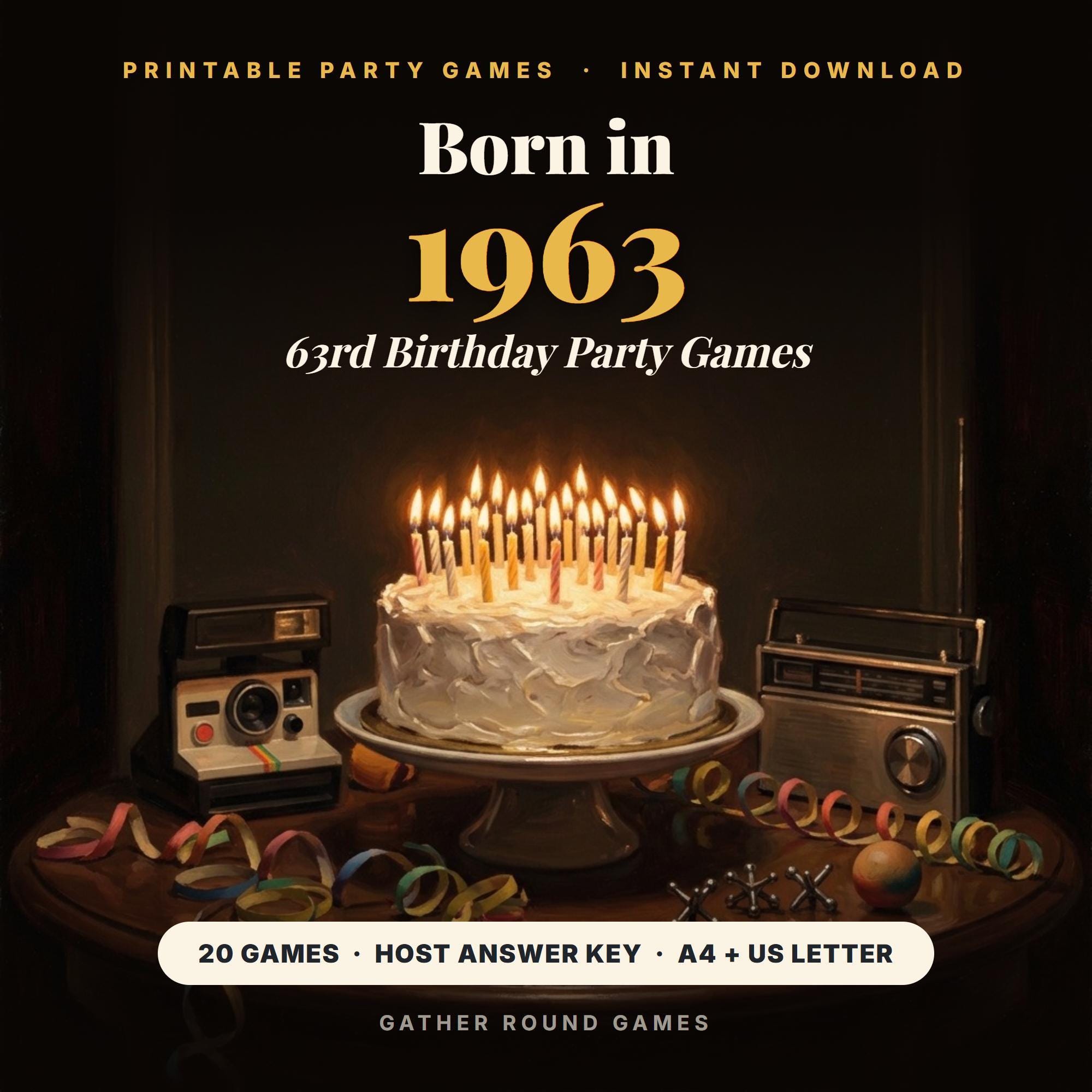 63rd Birthday Party Games
