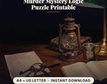 Murder Mystery Logic Puzzle Printable | Who Killed the Innkeeper, 2400 Suspects, Snowed In