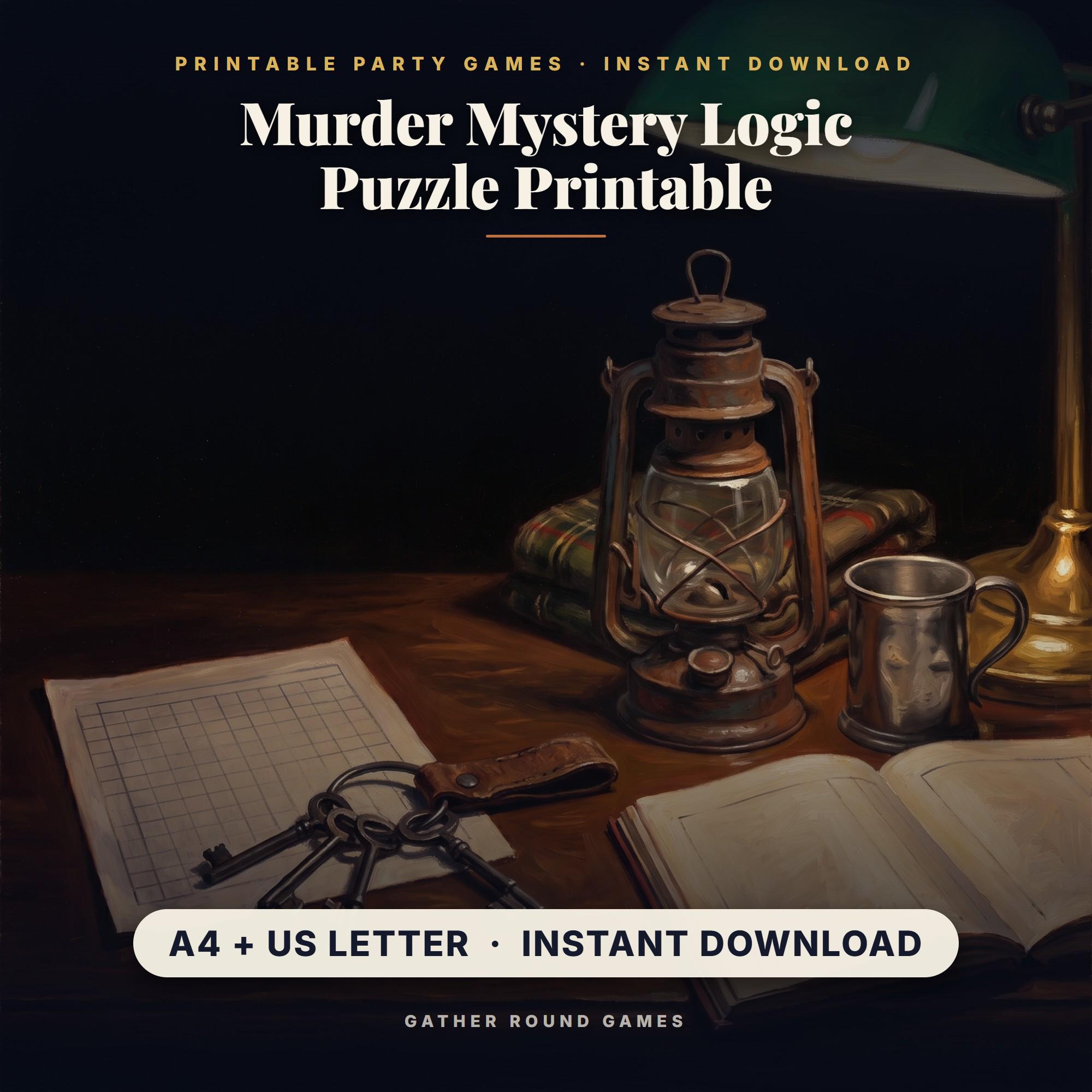 Murder Mystery Logic Puzzle Printable
