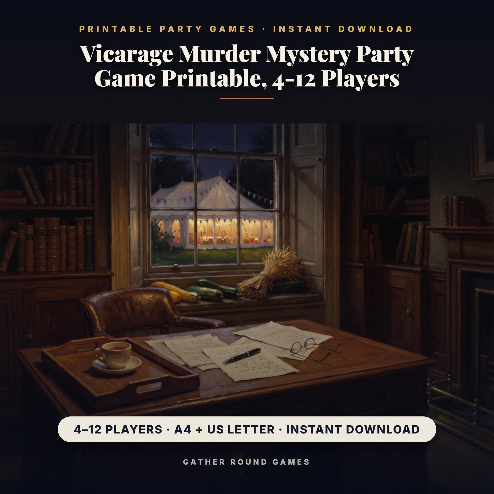 Vicarage Murder Mystery Party Game