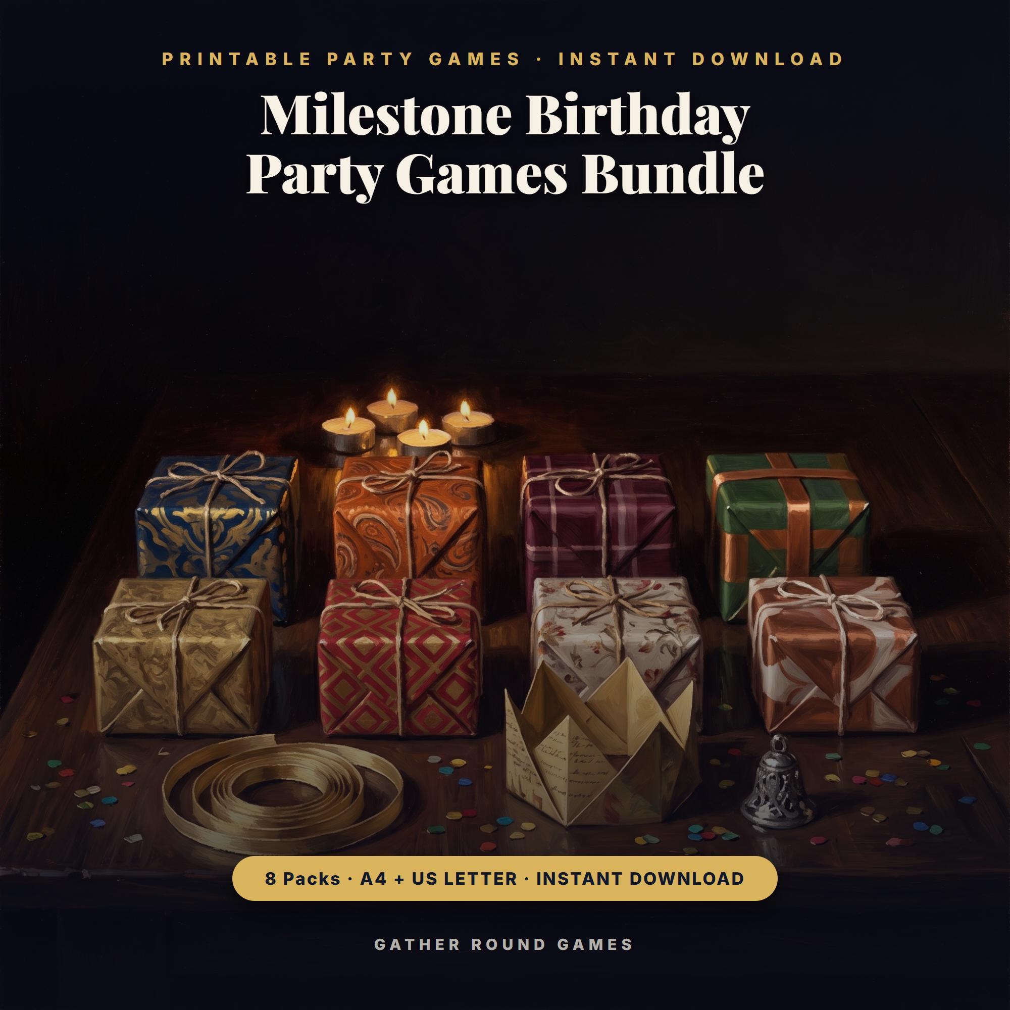 Milestone Birthday Party Games Bundle