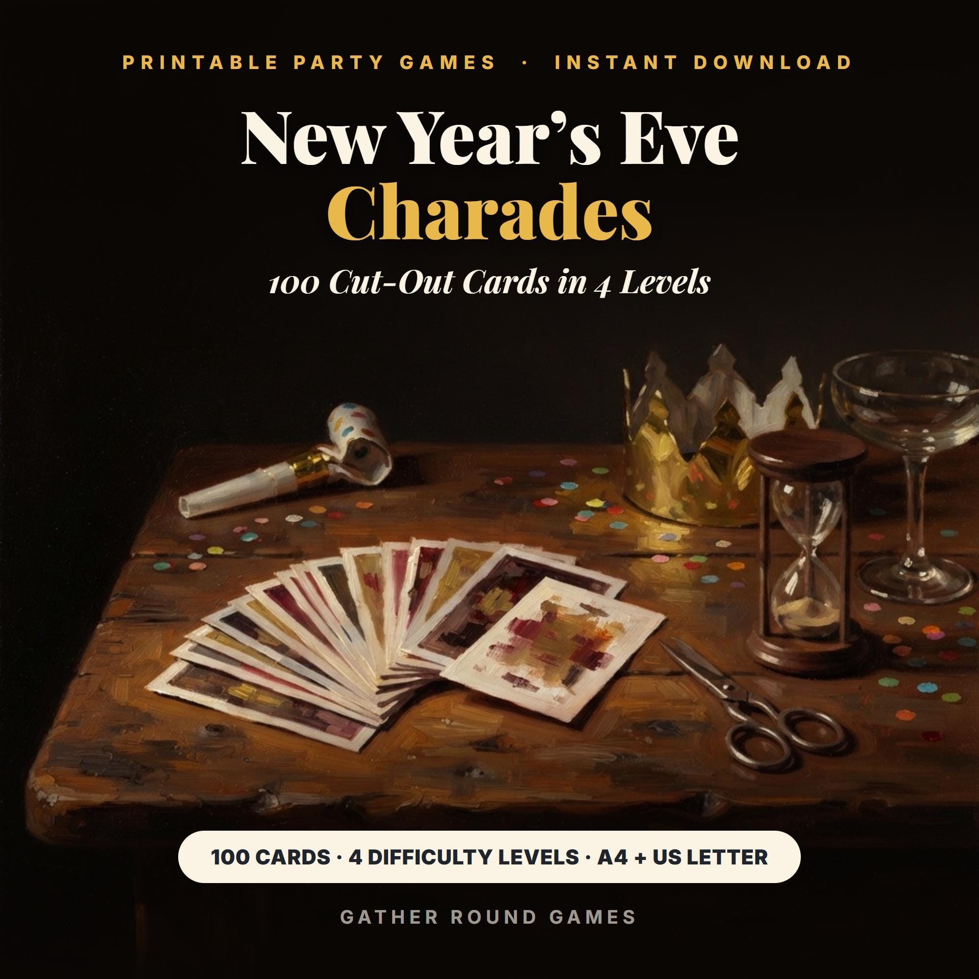 New Year Eve Charades Printable