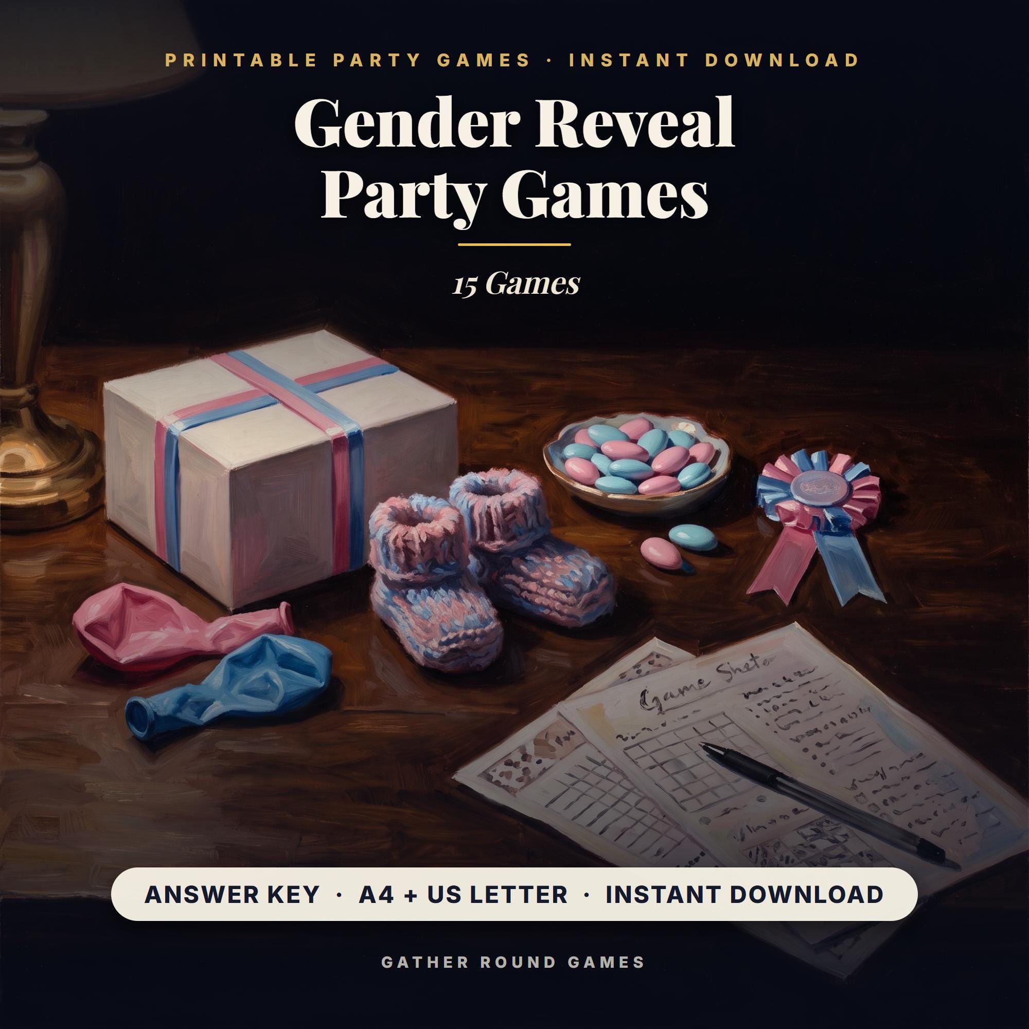 Printable Gender Reveal Party Games