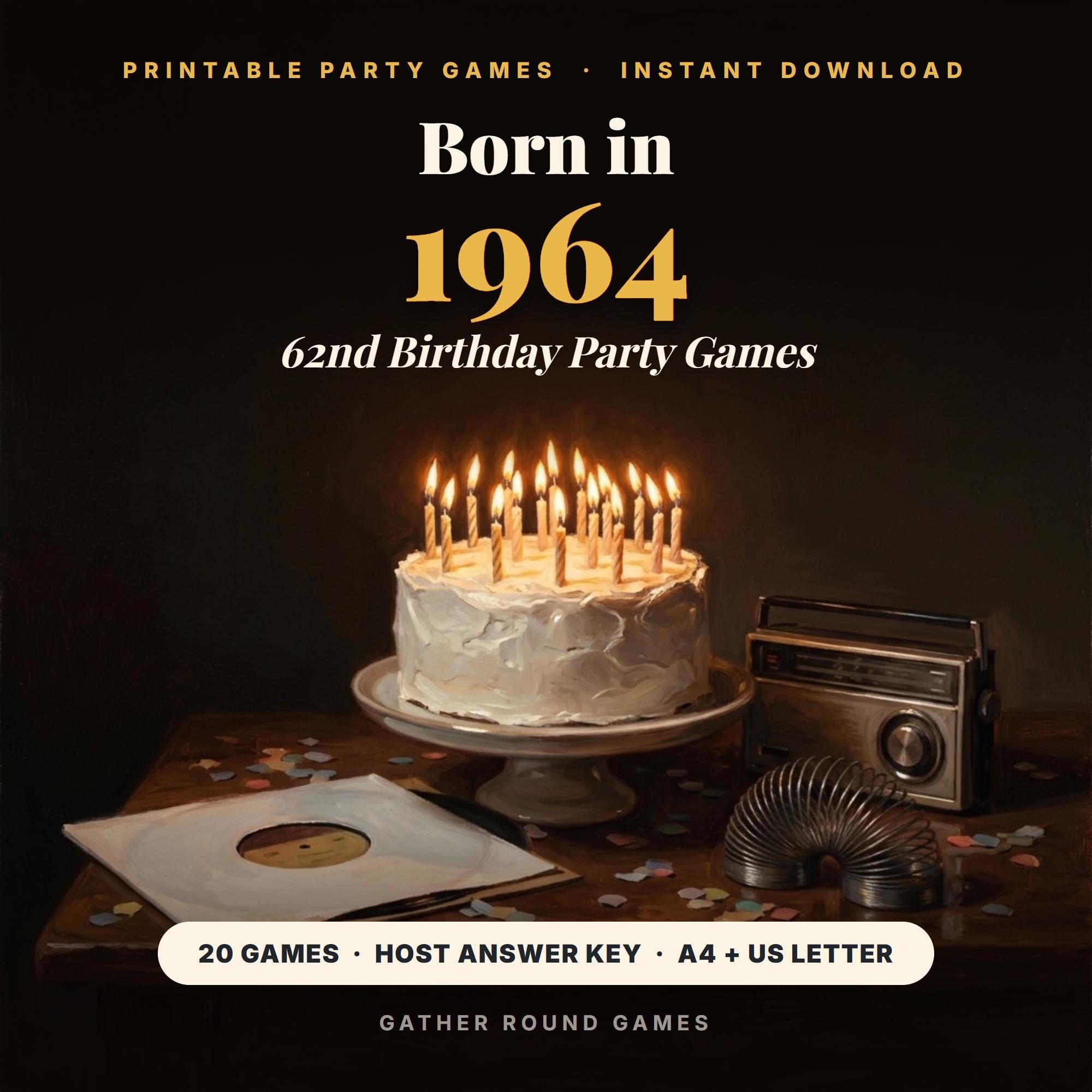 62nd Birthday Party Games