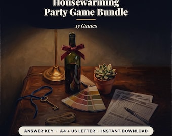 Housewarming Party Game Bundle, 15 Printable Games with Answer Key, New Home Party Pack, Printable Housewarming Party Game Bundle