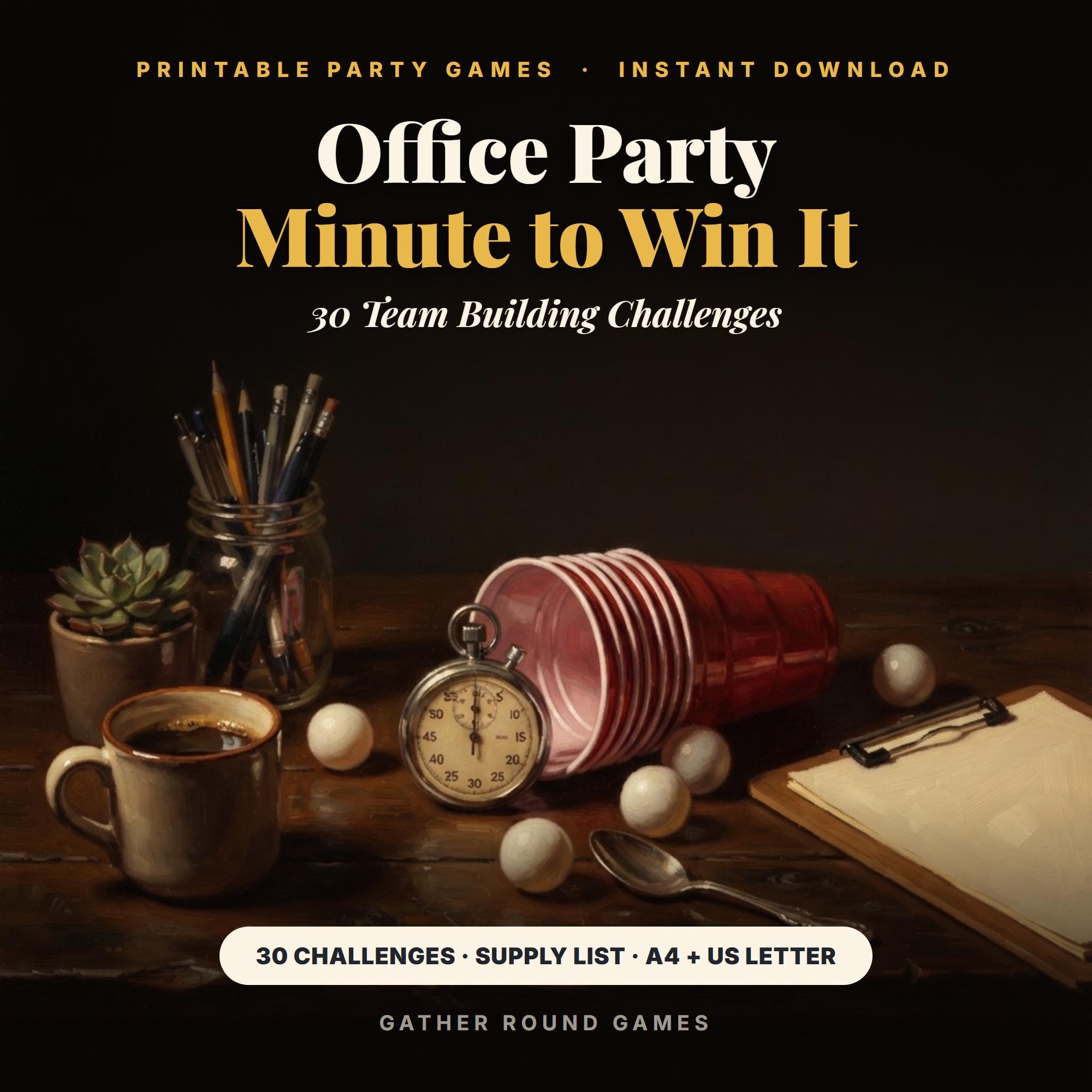 Office Party Minute to Win It Games