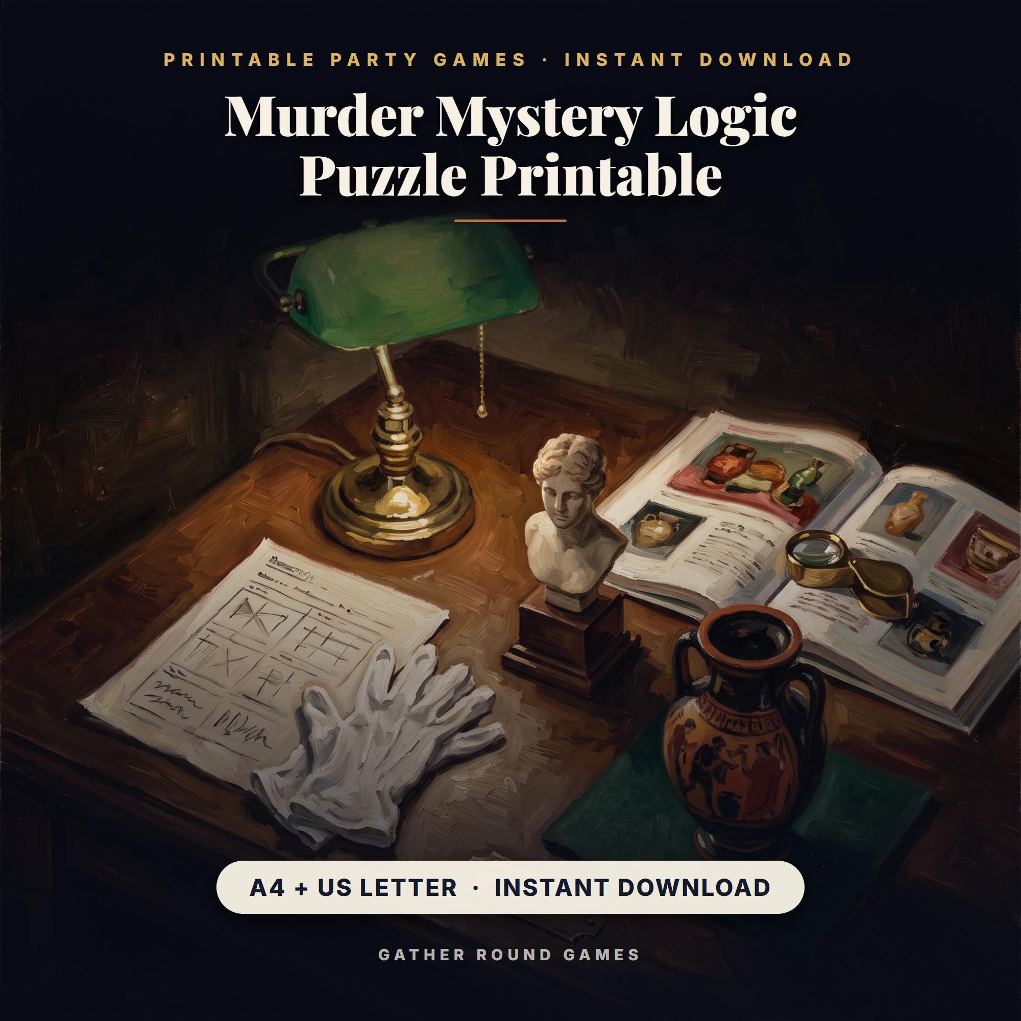 Murder Mystery Logic Puzzle Printable