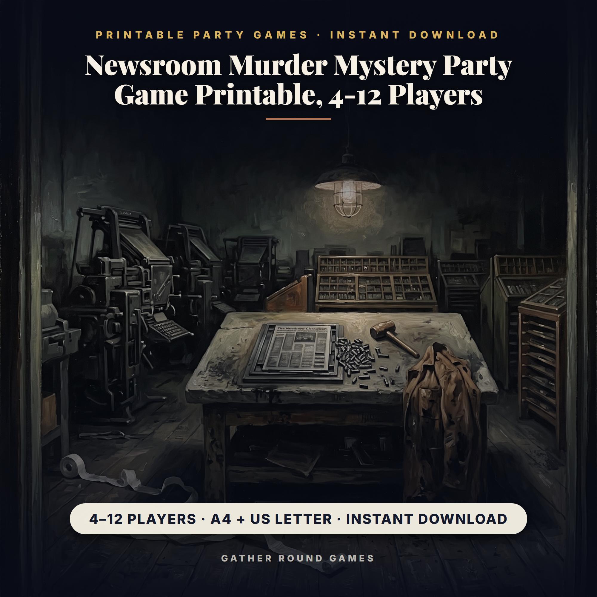 Newsroom Murder Mystery Party Game