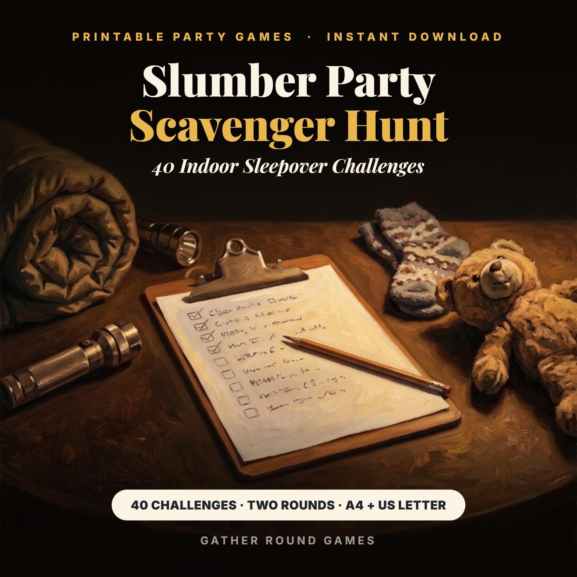 Slumber Party Scavenger Hunt