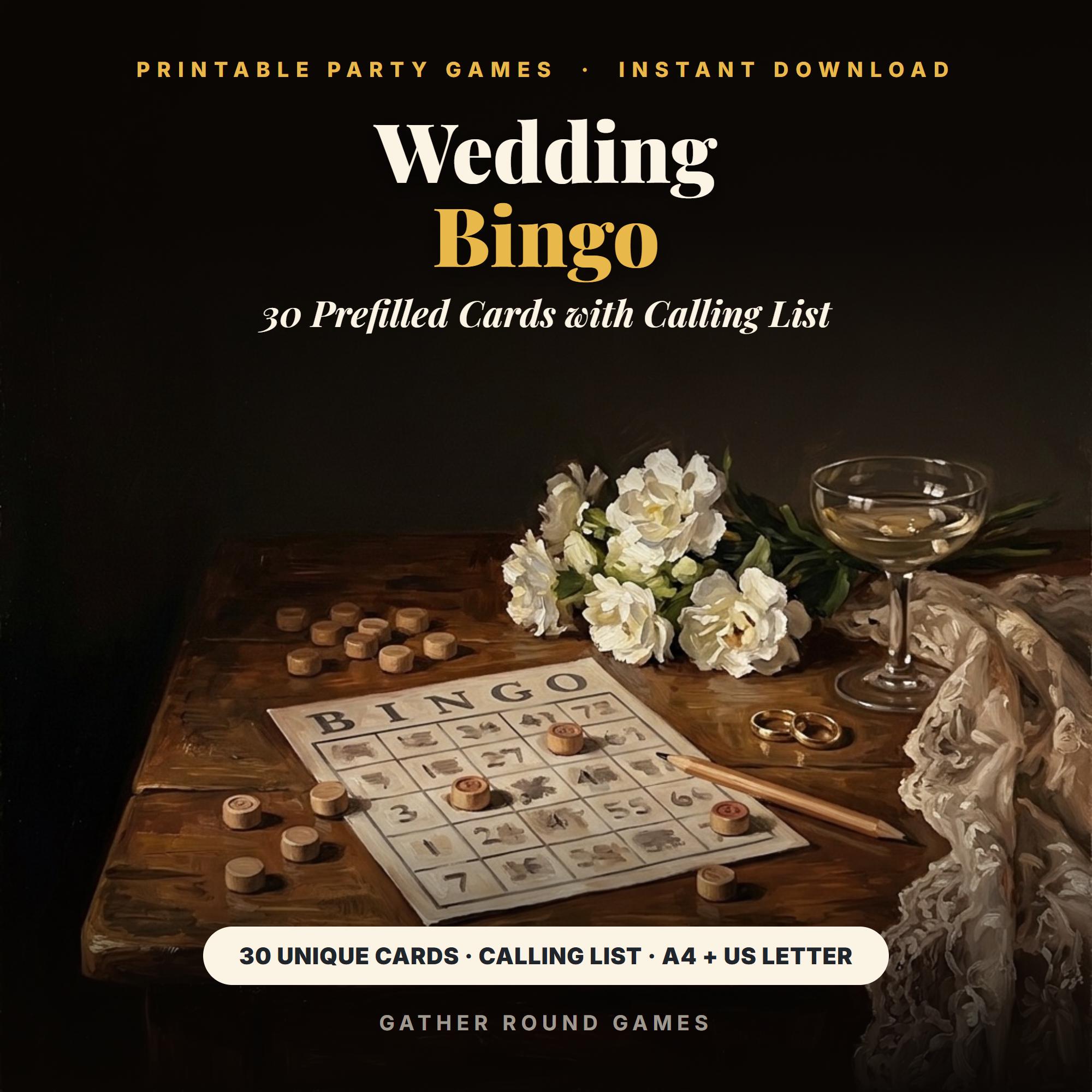 Wedding Bingo Cards