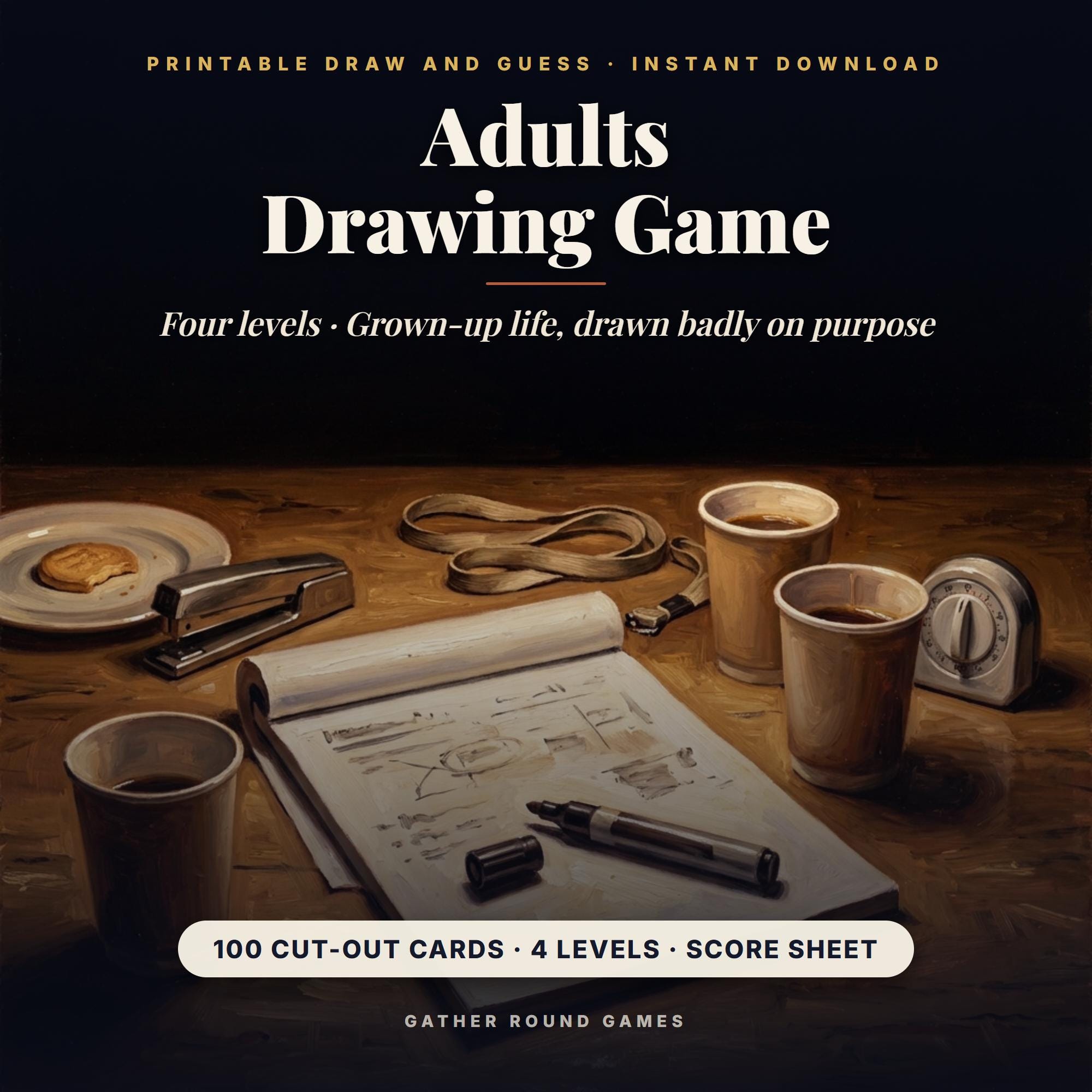 Adults Drawing Game Printable