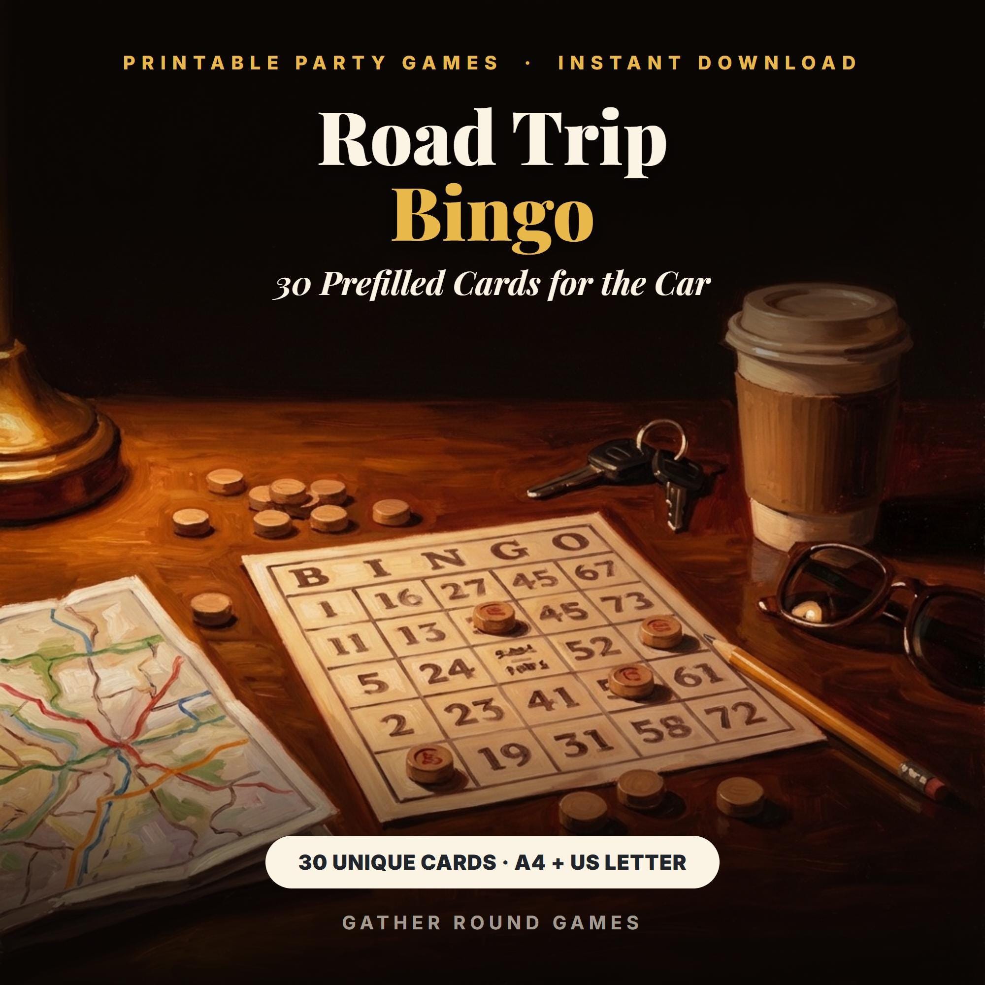 Road Trip Bingo Game