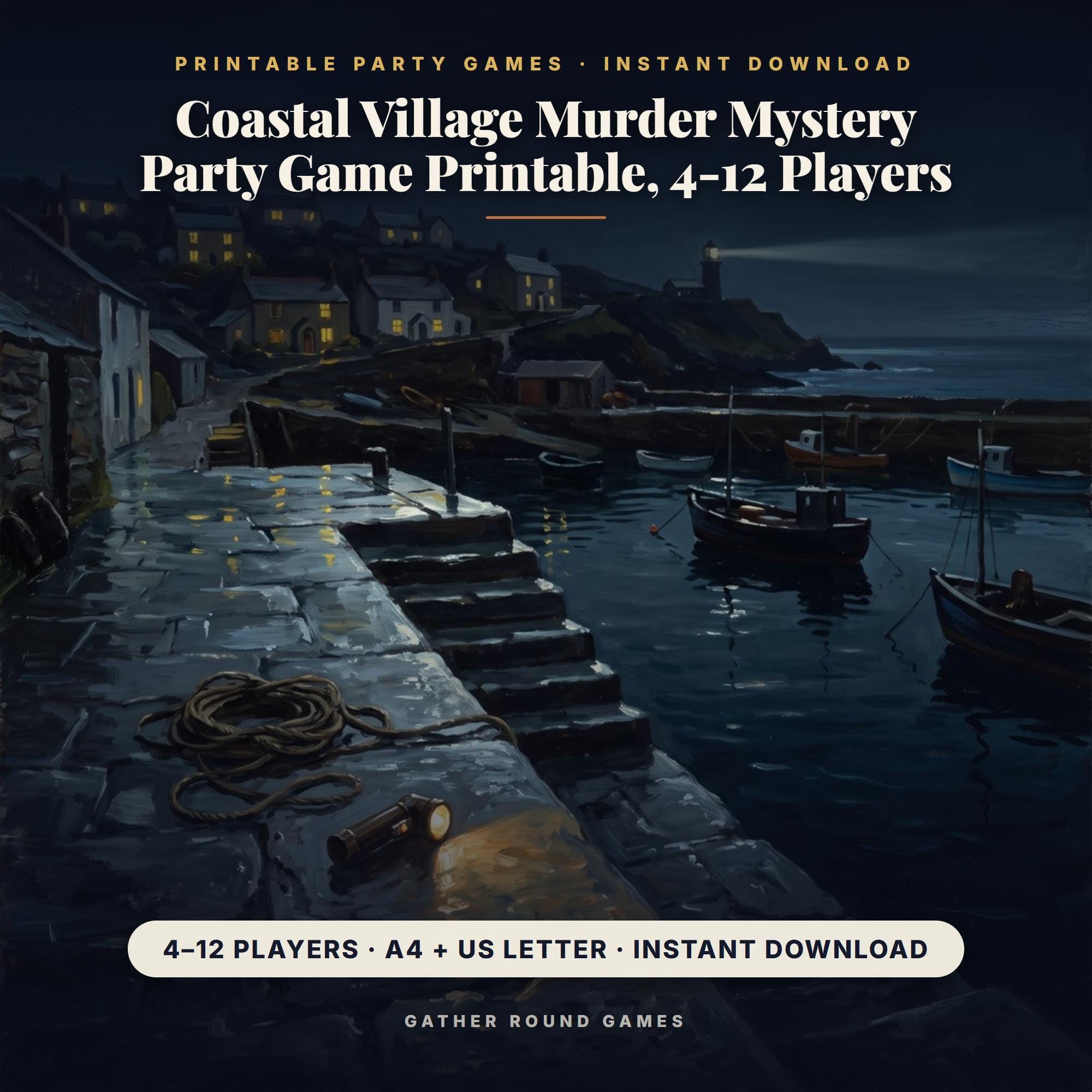 Coastal Village Murder Mystery Party Game