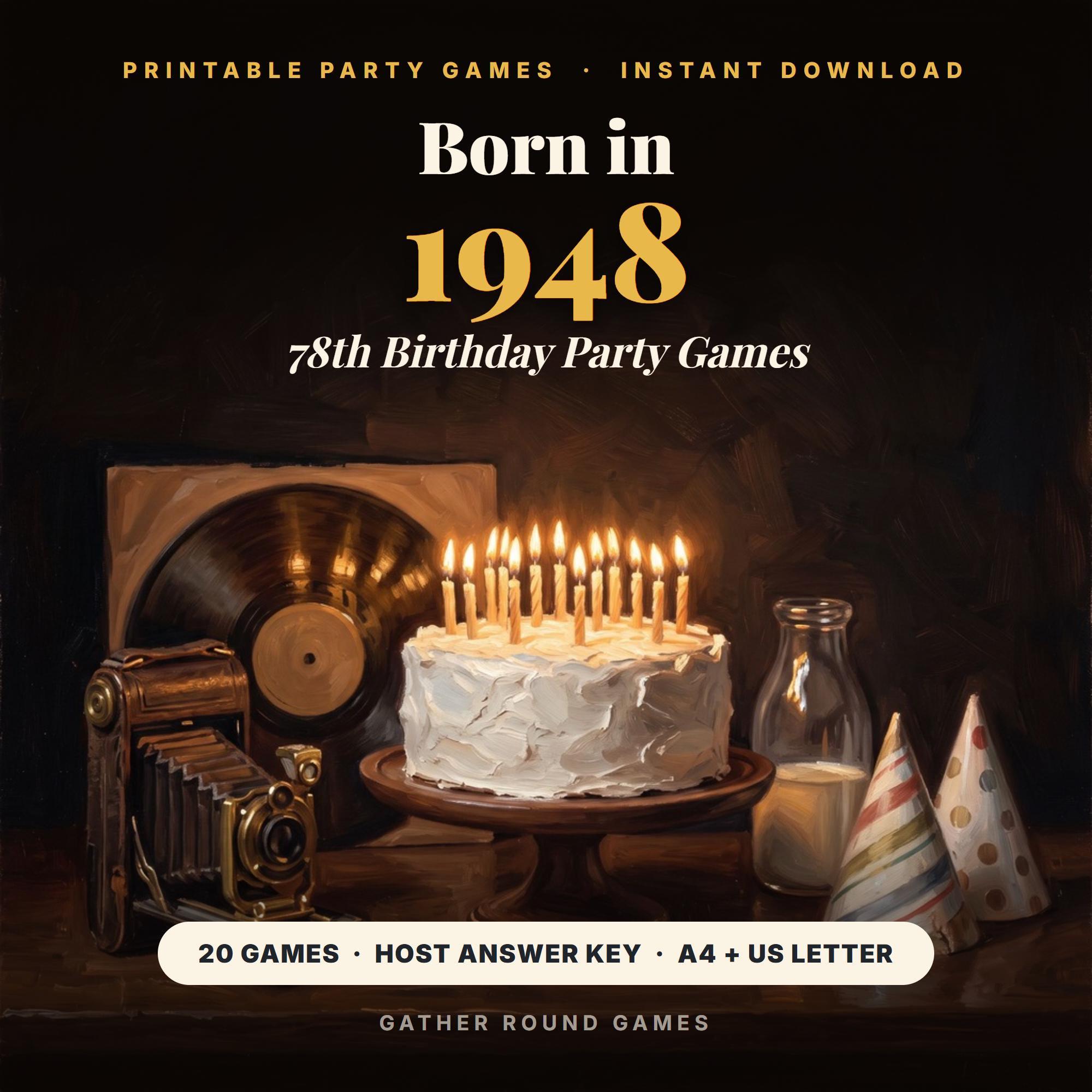 78th Birthday Party Games