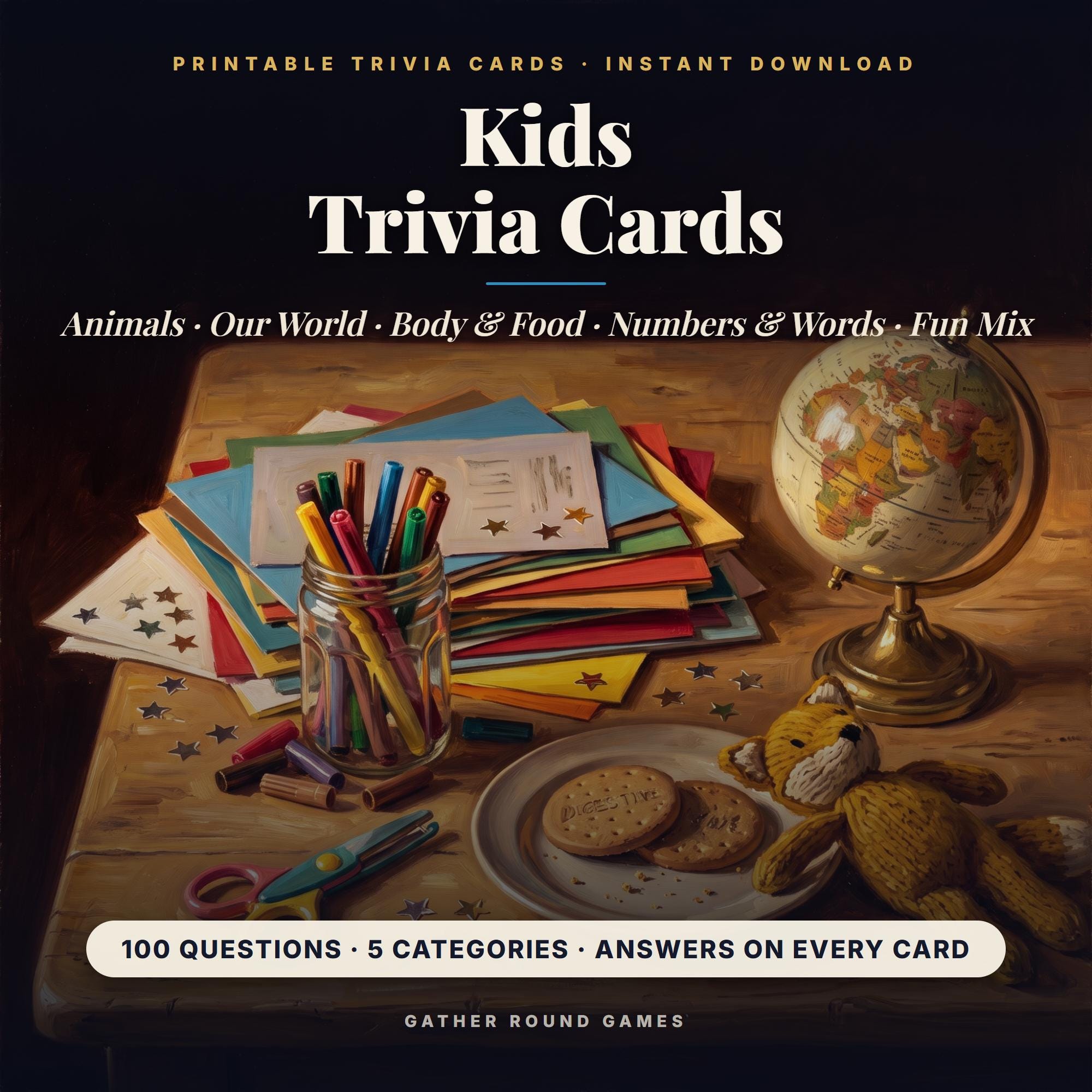 Kids Trivia Cards Printable