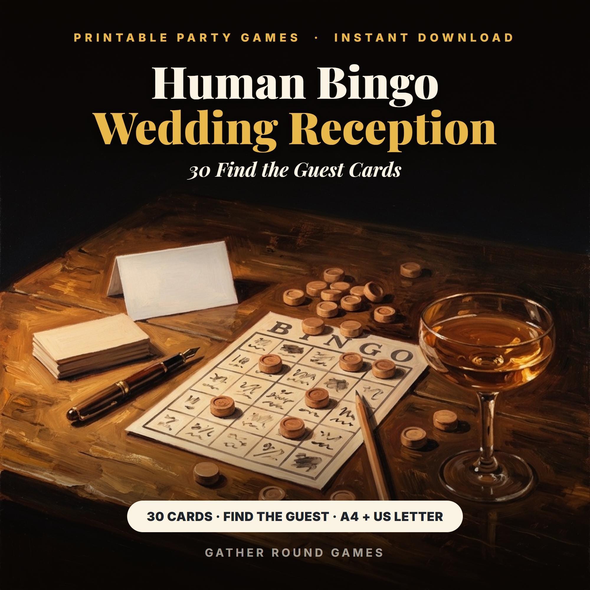 Human Bingo Wedding Reception