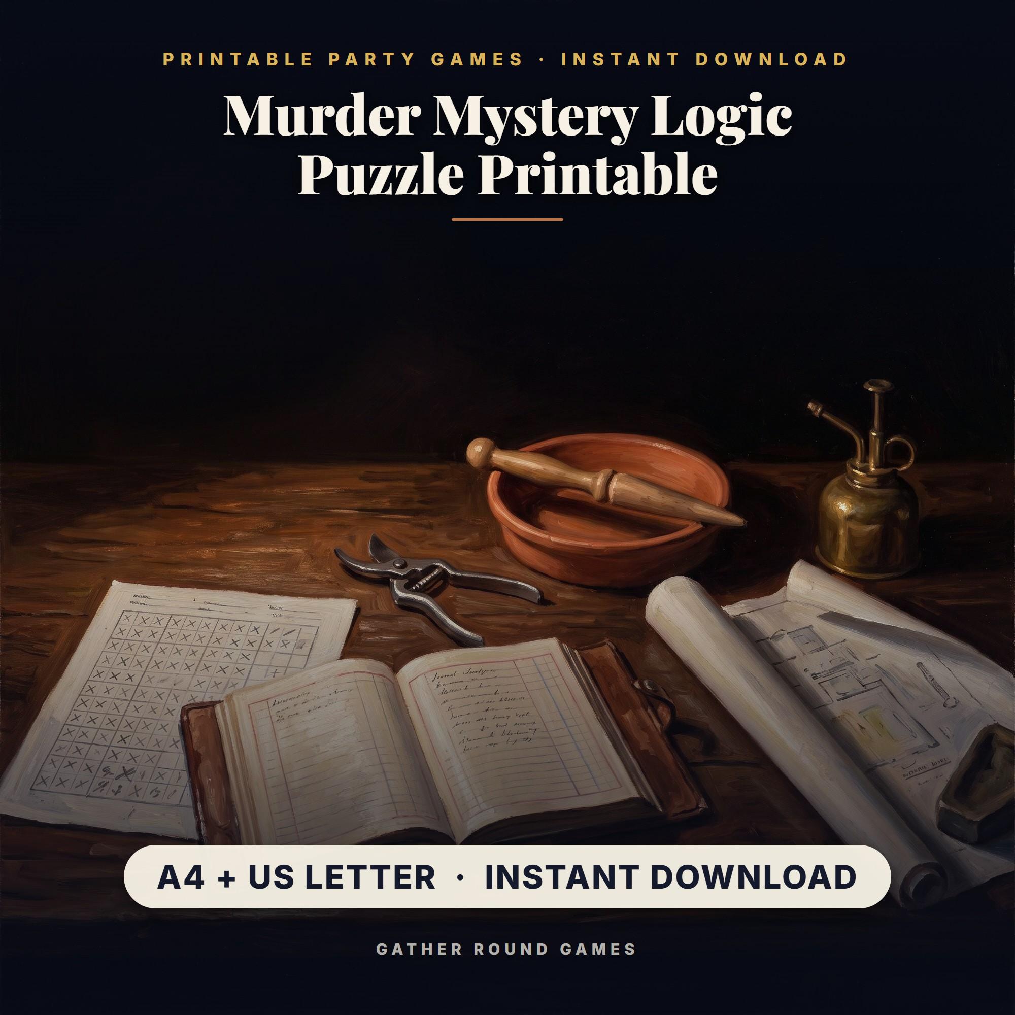 Murder Mystery Logic Puzzle Printable