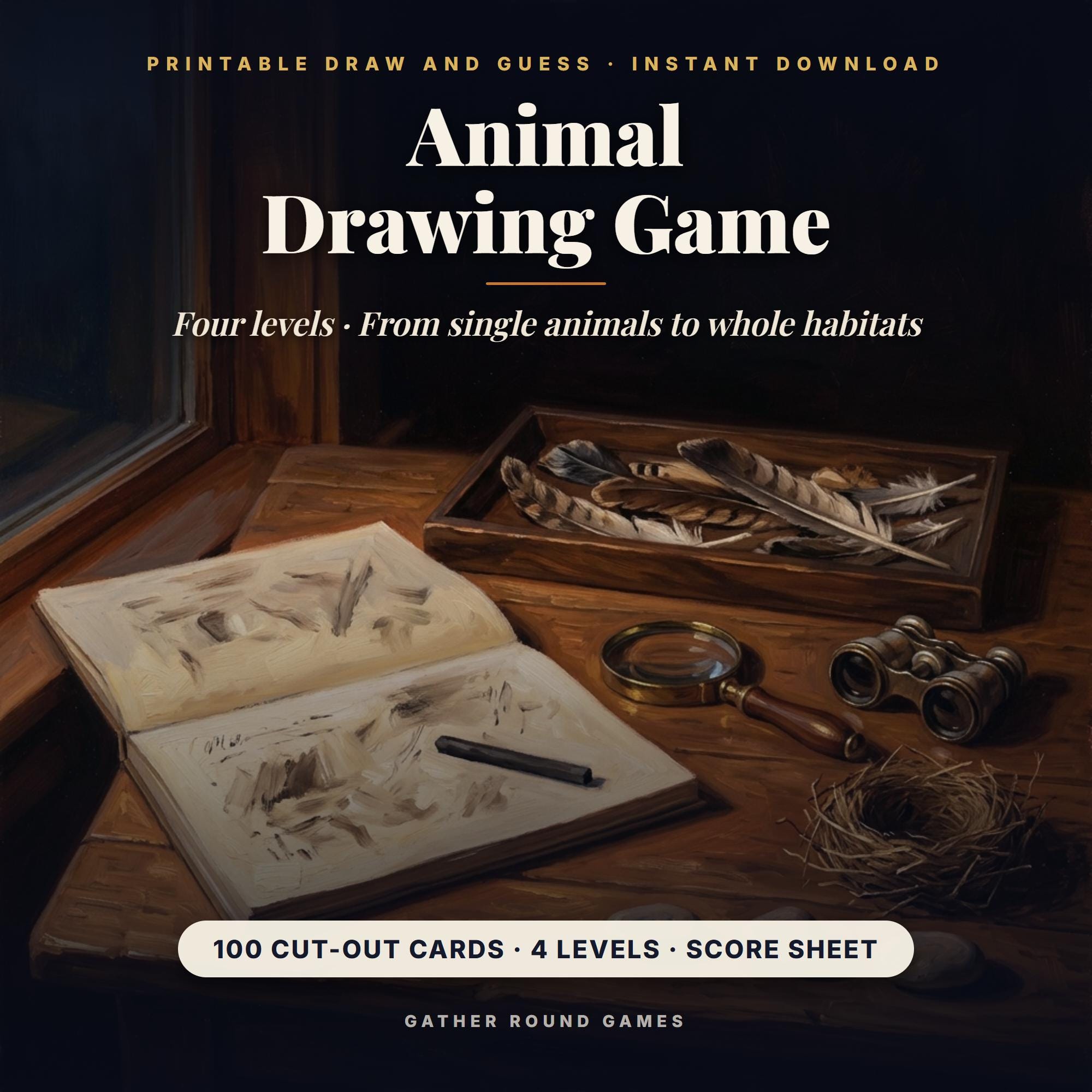 Animal Drawing Game Printable