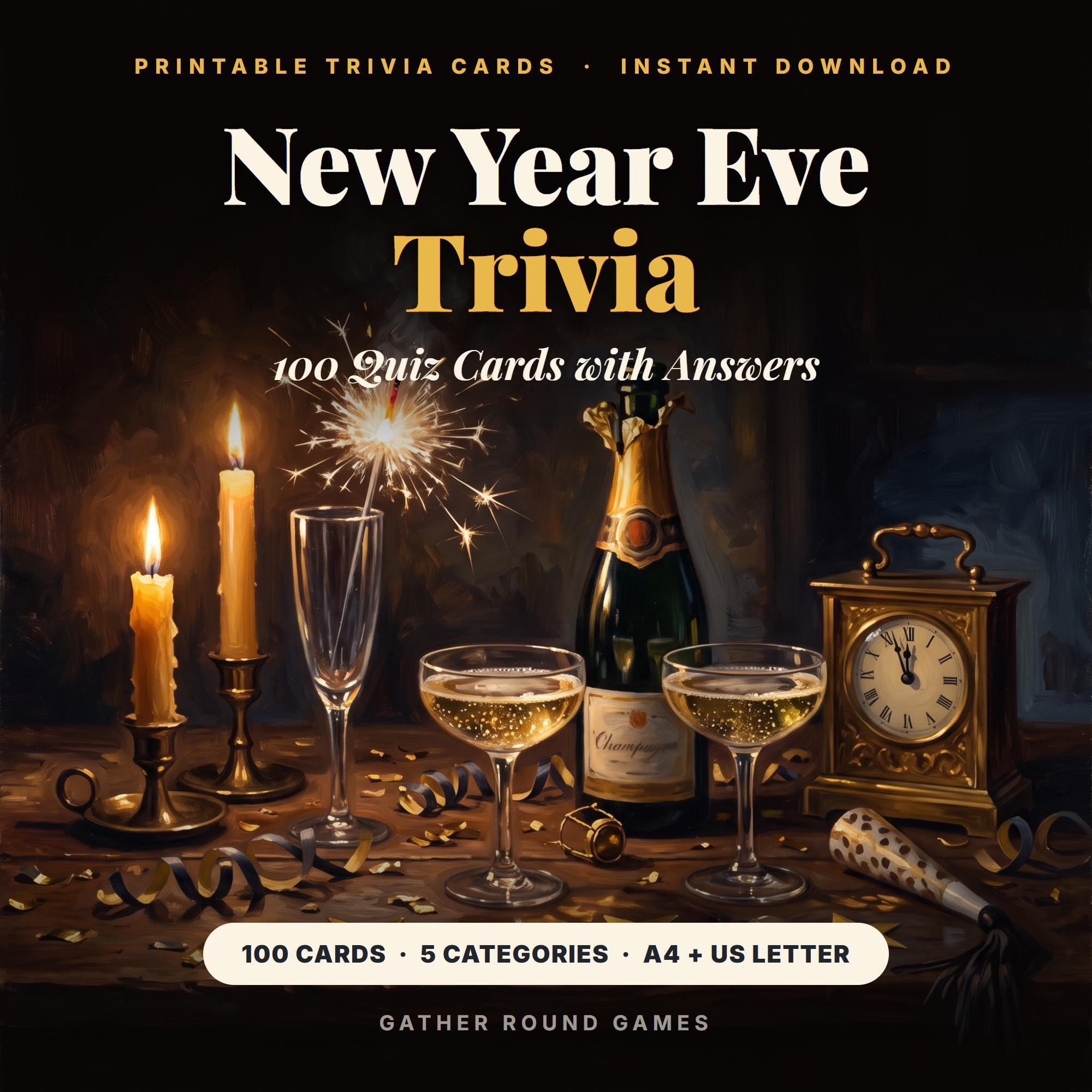 New Year Eve Trivia Cards
