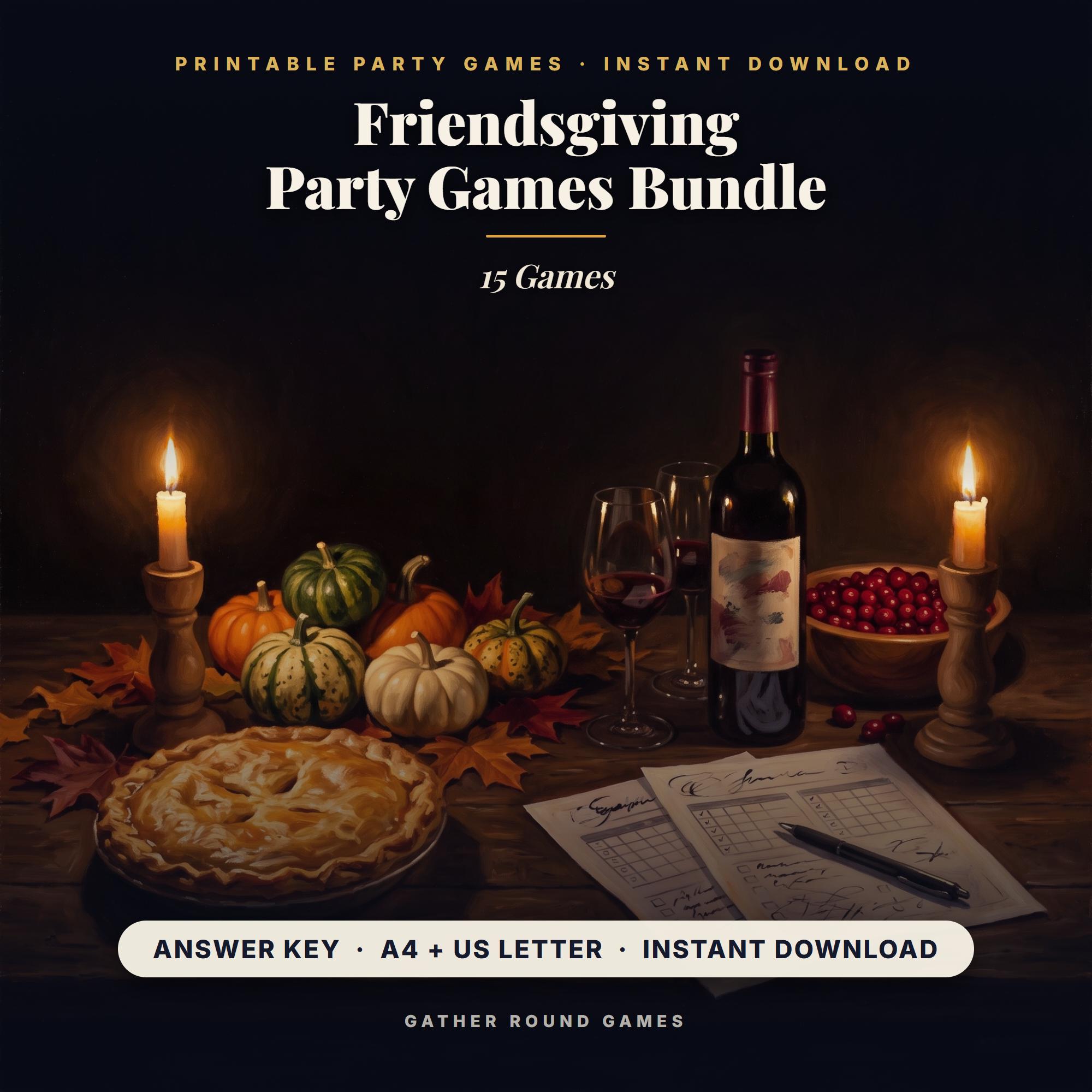 Friendsgiving Party Games Bundle