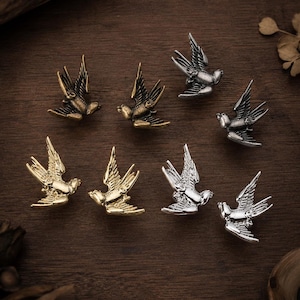 Swallow Cabinet Knob: Retro Zinc Alloy Drawer Handle, Single Hole Furniture Pull