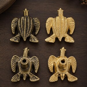 Brass Sea Turtle Cabinet Knob, Coastal Drawer Pull, Textured Ocean Furniture Hardware