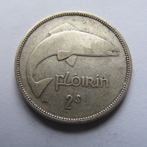Ireland 1939 Irish Two Shilling Florin Coin Old Vintage 2s