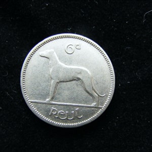 Irish Wedding Sixpence Coin In A Plush Velvet Pouch Authentic Vintage Old Ireland Lucky