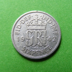 1942 Silver Sixpence Wedding Coin