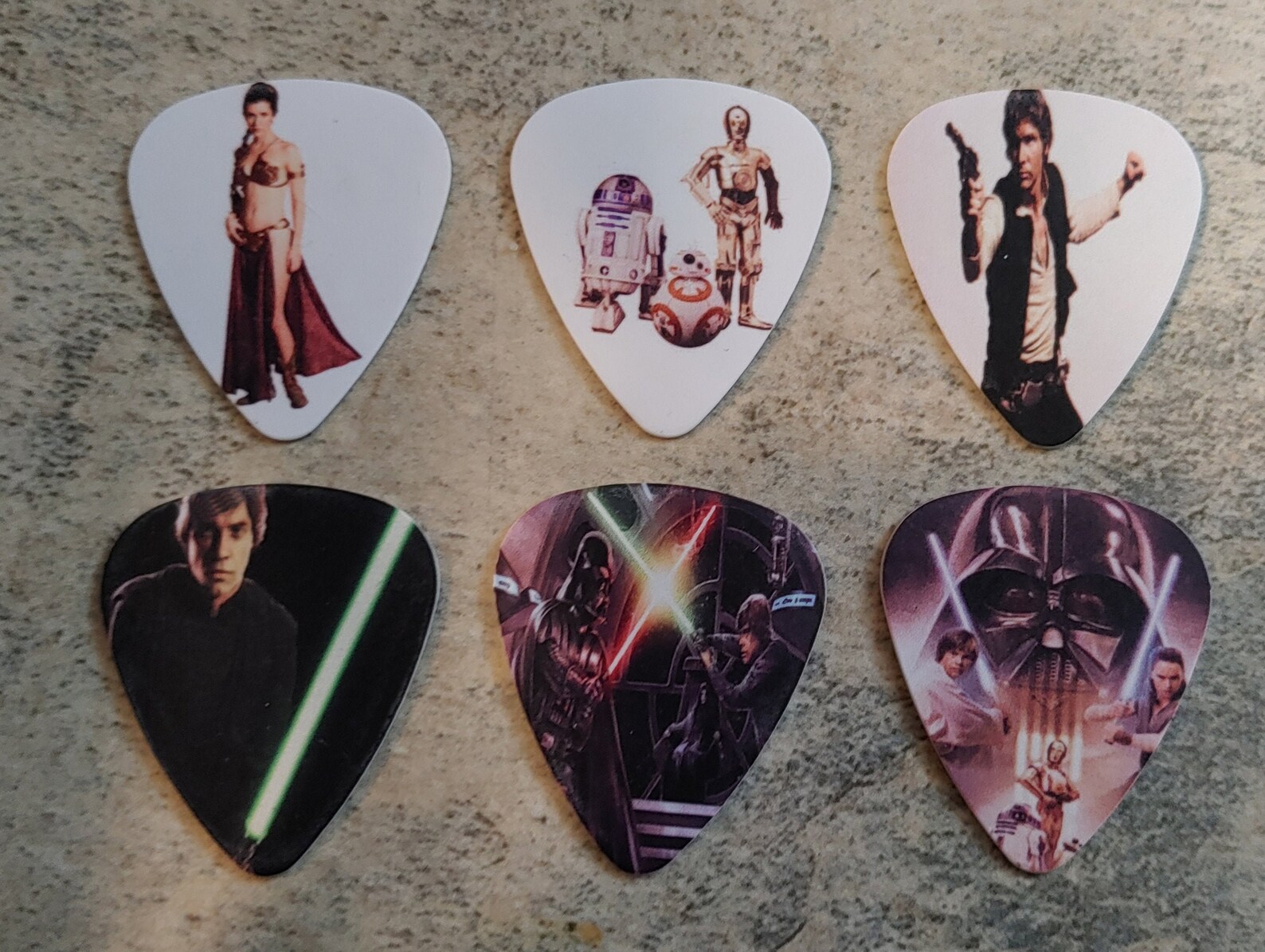 Ein Set von 6 Star Wars Single Sided Picture Guitar Picks Etsy