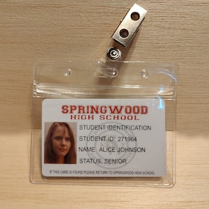 Nightmare on elm street Alice Johnson springwood high school ID Card