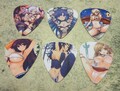 One set of 6 Sexy anime girls Single Sided Picture Guitar Picks