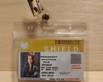 Avengers Black Widow Romanoff Natasha Shield ID Card